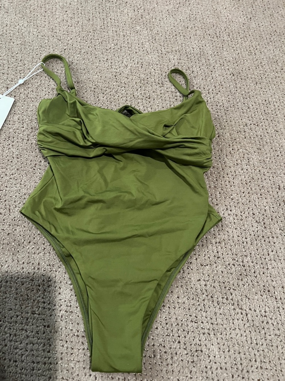 Bordeaux Monday swimwear Olive Green One-Piece Swimsuit
